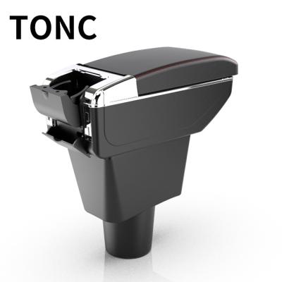 China TONC Storage Box For Renault CLOTH Car Seat Armrest Box Center Console High Quality Leather Storage Box With USB Car Accessories for sale