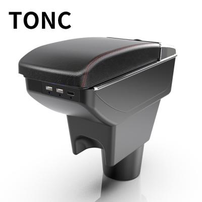 China TONC Storage Box For Renault RAG Multifunctional Car Seat Armrest Box Center Console Storage Box With Cup Holder Car Accessories for sale