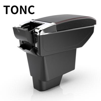 China TONC Storage Box For Renault KAPTUR Car Center Console Black Line Black Interior Parts Water Cup Holder Armrest Storage Box for sale