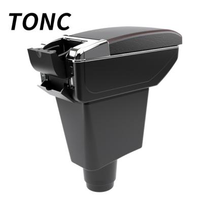 China TONC Storage Box For Renault LOGAN Factory Outlet Car Center Armrest Console Storage Box With Hidden Cup Holder Car Interior Parts for sale