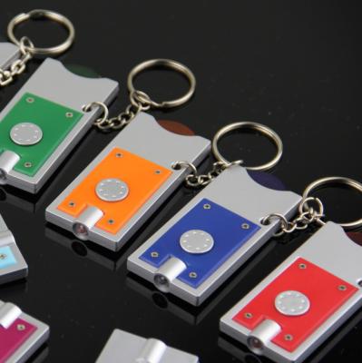 China 2021 plastic new arrive plastic led key chain light for sale