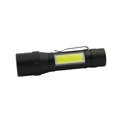 China Multifunctional aluminum worklight LED light source factory outdoor activity rechargeable COB lithium battery flashlight for sale