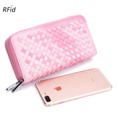 China Factory Large Capacity Long Wallet Purse Card Holder Purse Leather Zipper Zipper Wallet Elegant Clutch Wallet for sale