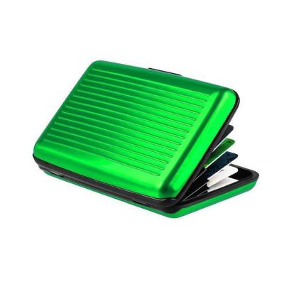 China RFID Blocking Materials Inside Custom Credit Card Holder Business Aluminum Rfid Card Holder Wallet for sale