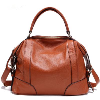 China Multifunctional Genuine Leather Female Casual Zipper Fashion Handbag Ladyes Bag Large Capacity Women Package for sale