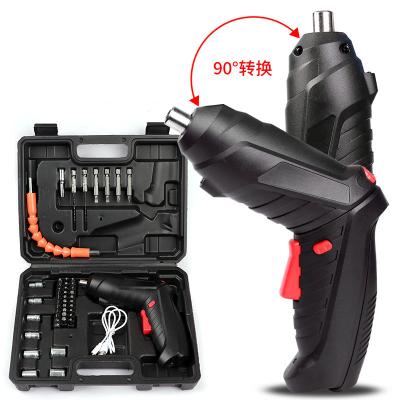 China Can Change Direction 45pcs in 1 Mini Power Set Cordless Screwdriver Li-ion Rechargeable Electric Cordless Hand Drill for sale