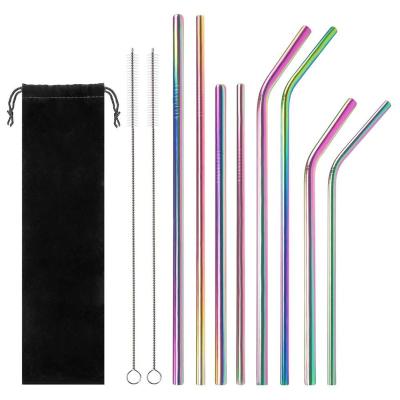 China Disposable Stainless Steel Straws for 30oz 20oz Tumblers Cups Mugs, Replacement Reusable Metal Drinking Straw with Cleaning Brush for sale