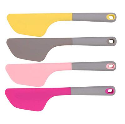 China Disposable Pink Silicon Flexible Spatula Scraper Bowl Silicone Universal Kitchen Instrument Tool BPA Free With Hand Held Handle for sale