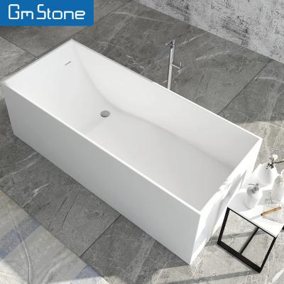 China Non-Toxic Safe Modern Free Soaking Solid Outdoor Bathtub Stone Resin Bathtub Bathroom Bathtub for sale