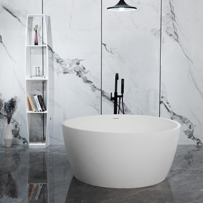 China Non-toxic Safe Modern Free Soaking Solid Surface Bathtub Stone Resin Bathtub/Cheap Bathroom Round Bathtub for sale