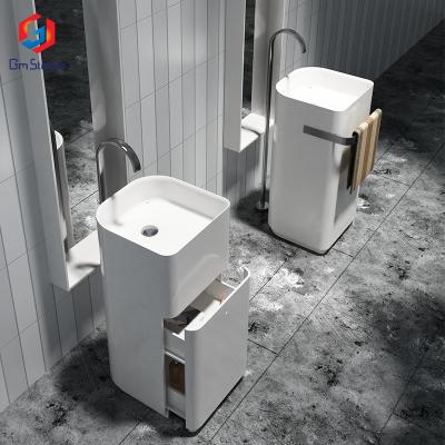 China Easy clean solid outdoor freestanding basin can be design according to your needs for sale