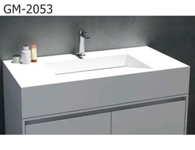 China Customizable Solid Surface Stone Clean Modified Easy To Wash Hung Basin for sale