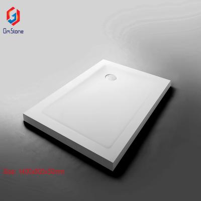 China Modern Resin Shower Trays / Portable Shower Tray Stone Duschwanne / Solid Surface For Shower Cabinet Bathroom 1000*800*50 Rectangle NC; GUA for sale