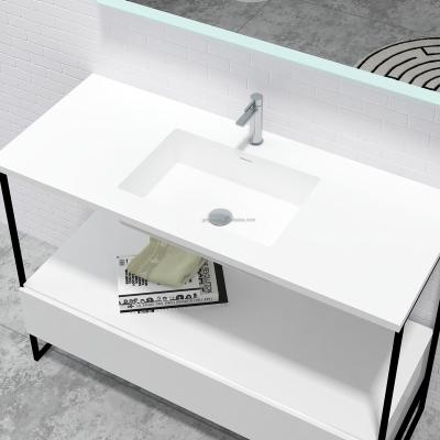 China Sleek Double Wash Basin Sink Cabinet Bathroom Sink Step Down Custonmizable for sale