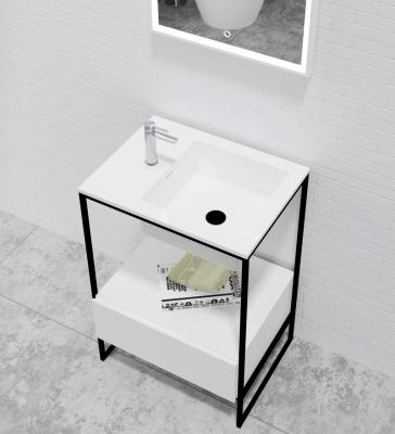 China GM2090R modern solid outdoor basin with a shelf at the bottom for sale