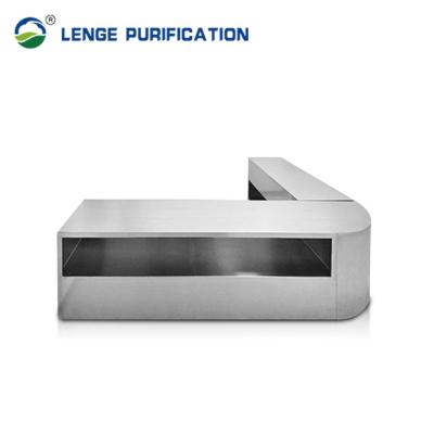 China L Type Stainless Steel Furnishing Shoe Bench 2200mm × 350mm × 600mm for sale