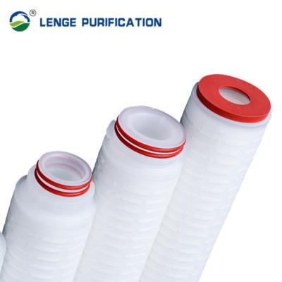 China 5 duim DIPTFE-Membraan Hoge Stroom Geplooide Patroon met Silicone Rubberverbinding Te koop