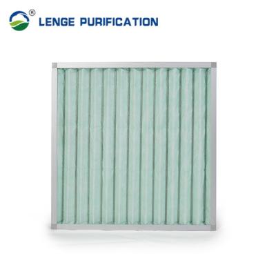 China F7 Folding Aluminium Medium Filter With Custom Color PET Nonwoven Fabric for sale