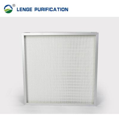 China U15 99,9995 % Cuadro de aluminio ULPA Filtro para ambientes de sala limpia en venta