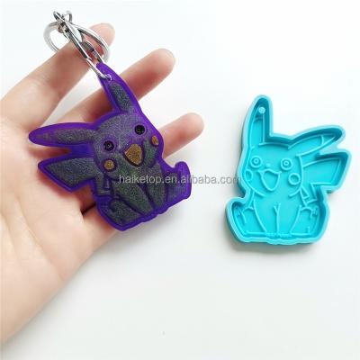 China Decoration Silicone Molds For Pikachu Pocket Elf Key Chain Decor Molds DIY Crafts for sale