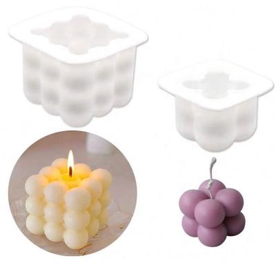 China Stocked Rubik's Cube Silicone Mold Magic Ball Aromatherapy Candle DIY Candle Decoration Creative Mousse Cake Mold for sale