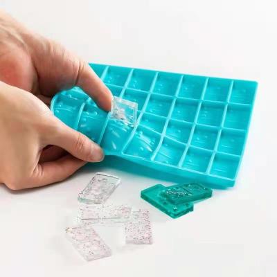 China Hot Selling DIY Decoration Resin Opens Mold Set Silicone Resin Domino Mold For Making Resin Dominoes for sale