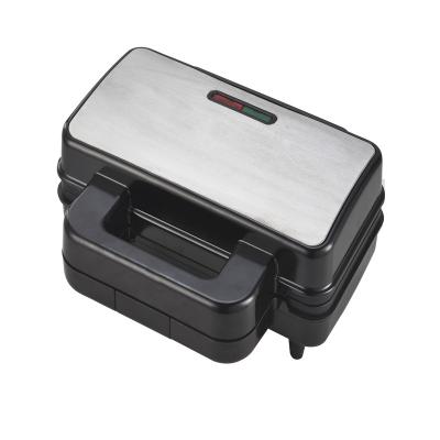 China 2021 outdoor best selling breakfast sandwich maker with 3 custom detachable in 1 plates good design black OEM envelope for sale