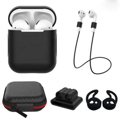 China Amazon Hot Selling Shockproof 5 in 1airpods Accessories Case Protective Silicone Waterproof Earphone Case Cover for Airpods for sale