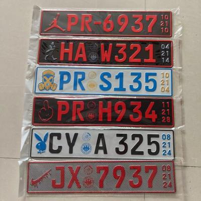 China Decorative Aluminum Number Plates Wholesales Custom Nautical Euro Tablillas for sale