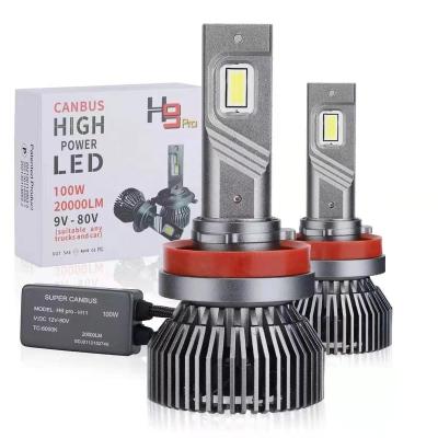 China High quality low power consumption led car h9 pro led headlights led car light new design universal car bulb accessories mini car led for sale