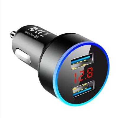 China High Quality QC3.0 Universal Car Charger LED Display 2.4A QC3.0 Quick Access Dual Charger for sale