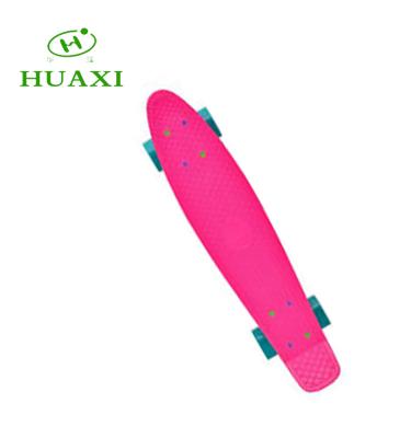 China Cheap Power Plastic Plastic Skateboard With Pink Color for sale