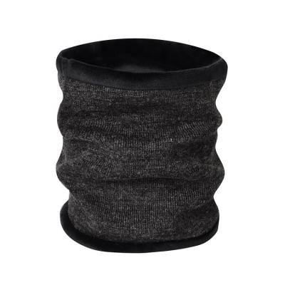 China Limited Time Short Goods Wool Scarf Beanie Custom Logo Warm Neck Striped Knitted Anti Pilling Warmer for sale