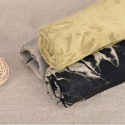 China Tear-resistant wholesale jute fabric shrink-resistant lot in stock tie and dye fabric for backpack for sale