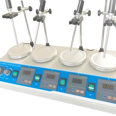 China Digital Multi Head Magnetic Thermostat Mixing and Analyzing Mixing and Analyzing Machine Liquid Heating Mixing Machine 120mm for sale