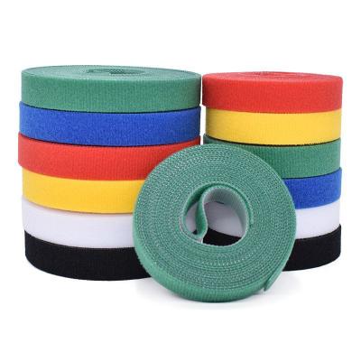 China Stensile Strong Strength Nylon Back To Back Self Adhesive Hook And Loop Cable Tie Roll for sale