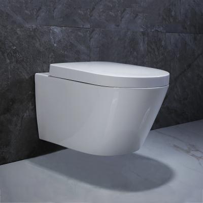 China Hot Sale Double-Flow Western Small Size Bathroom Wall Hung Toilet Rimless Flush Wall Hung Toilet for sale