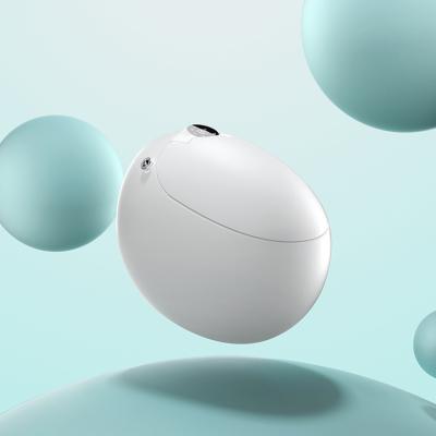 China Unique Creative Sanitary Wc Automatic Operation Female Cleaning Lavatories Smart Egg Shaped Automatic Ceramic Toilets for sale