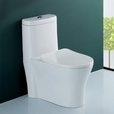 China Double-Flow High Standard European Factory Ceramic One Piece Toilets Tie Down Floor Washroom Lavatories for sale