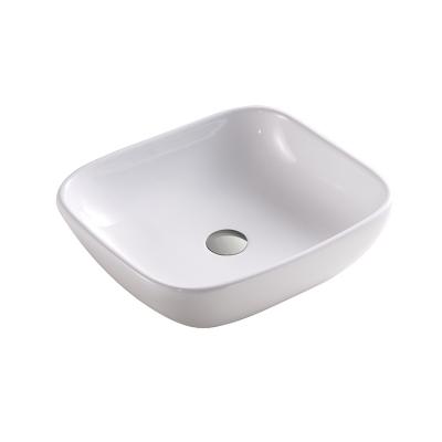 China China Manufacturer Contemporary Art Basin Minimalist Countertop Mounted Porcelain Vessel Vanity Sink for sale