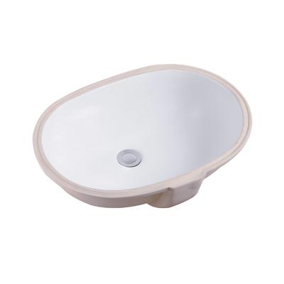 China Easy Clean Glazed Undermount Wash Basin Porcelain Maker Unique Minimalist Bathroom Sink for sale