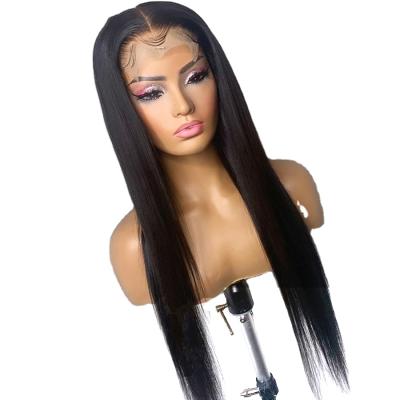 China Factory Supplier Wholesale Straight 5X5 Lace Up Black Straight Closure Human Hair Wigs Cheap For Black Women Hair Wigs In Stock for sale