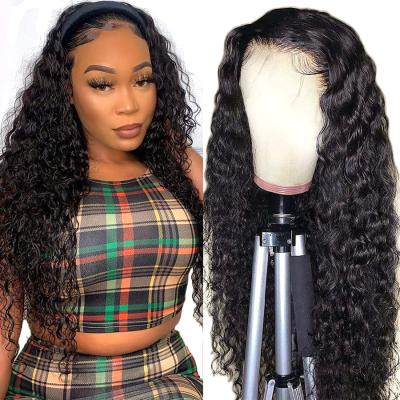 China Wholesale Raw Indian Water Wave Factory Supplier Virgin Cuticle Aligned Human Hair 5x5 Lace Closure 100% Water Wave Wigs For Black Women for sale