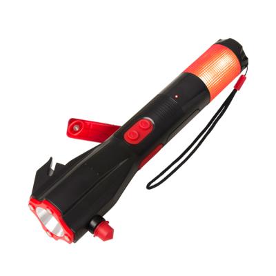 China Camping Dynamo Radio Flashlight Emergency Hammer Glass Crank Led Torch Light for sale