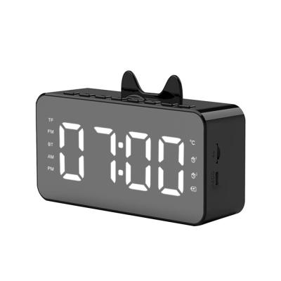 China Portable Mini Smart Wireless Alarm Clock Tf Wireless Card Speaker Speaker Fm Radio for sale