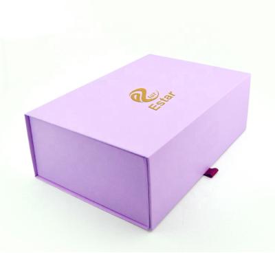 China Recycled Materials Recycle Hardboard Biodegradable Magnetic Gift Flip Box Cardboard Paper Packaging Closure Folding Boxes With Handle for sale