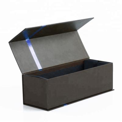 China Recyclable Wholesale Packaging Rigid Cardboard Kraft Paper Fin Box Book Shaped Custom Magnetic Gift Box Used For Wine Tea Flower for sale