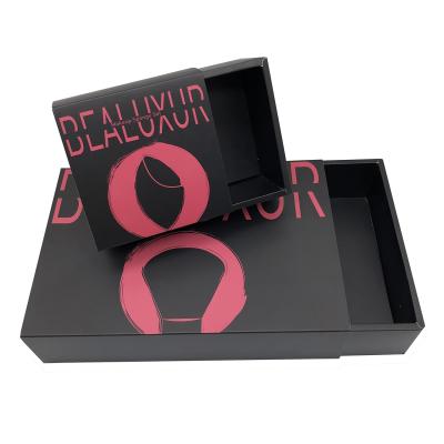 China Wholesale Recyclable Cheap Biodegradable Rigid Skin Care Gift Boxes Luxury Drawer Box for sale