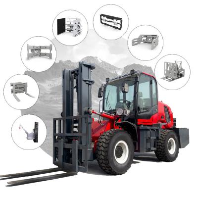 China Ariculture Sale BESLA Articulated 3 Ton 4ton 5 Ton 6 Ton 4*4WD Steering Rough Terrain Forklift All Terrain Forklift for sale