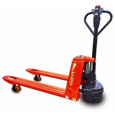 China Hotels 1.5ton Pallet Jack Compact Automatic Economy Lithium Batteries Electric Pallet Truck With Extra Battery For Sale for sale